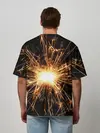 Мужская футболка оверсайз / фейерверк души