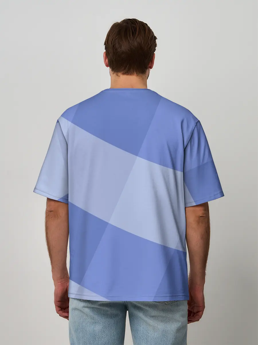 Мужская футболка оверсайз / Теплый минимализм