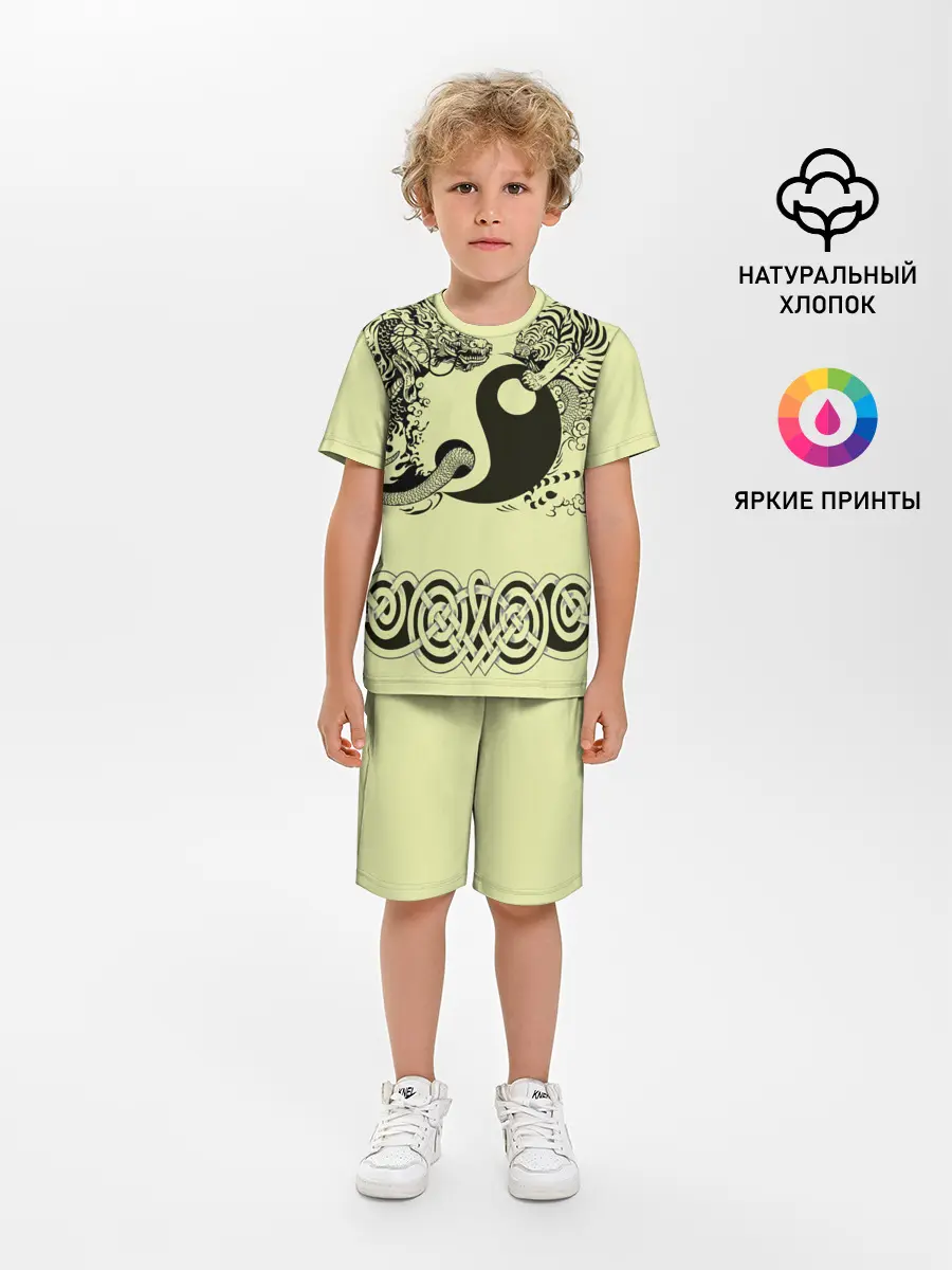 Детская пижама с шортами / кельтский узор