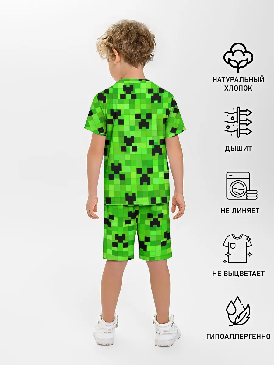 Детская пижама с шортами / MINECRAFT | МАЙНКРАФТ