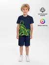 Детская пижама с шортами / Кислотный осьминожка