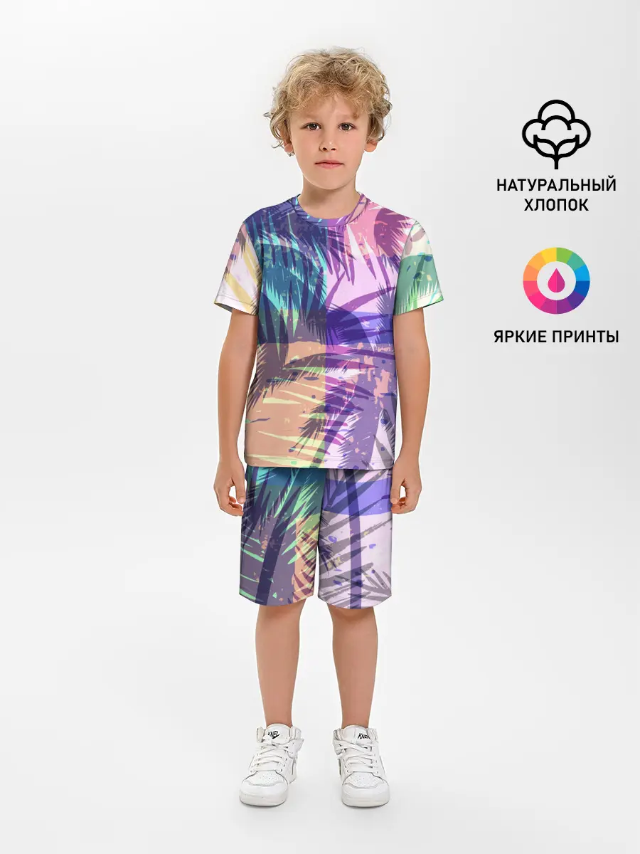 Детская пижама с шортами / Тропики