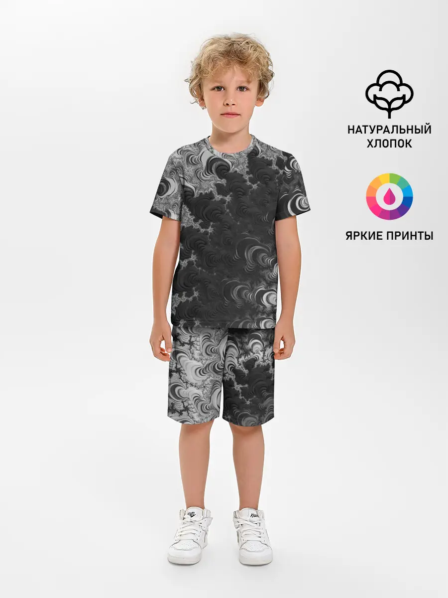 Детская пижама с шортами / Абстракция
