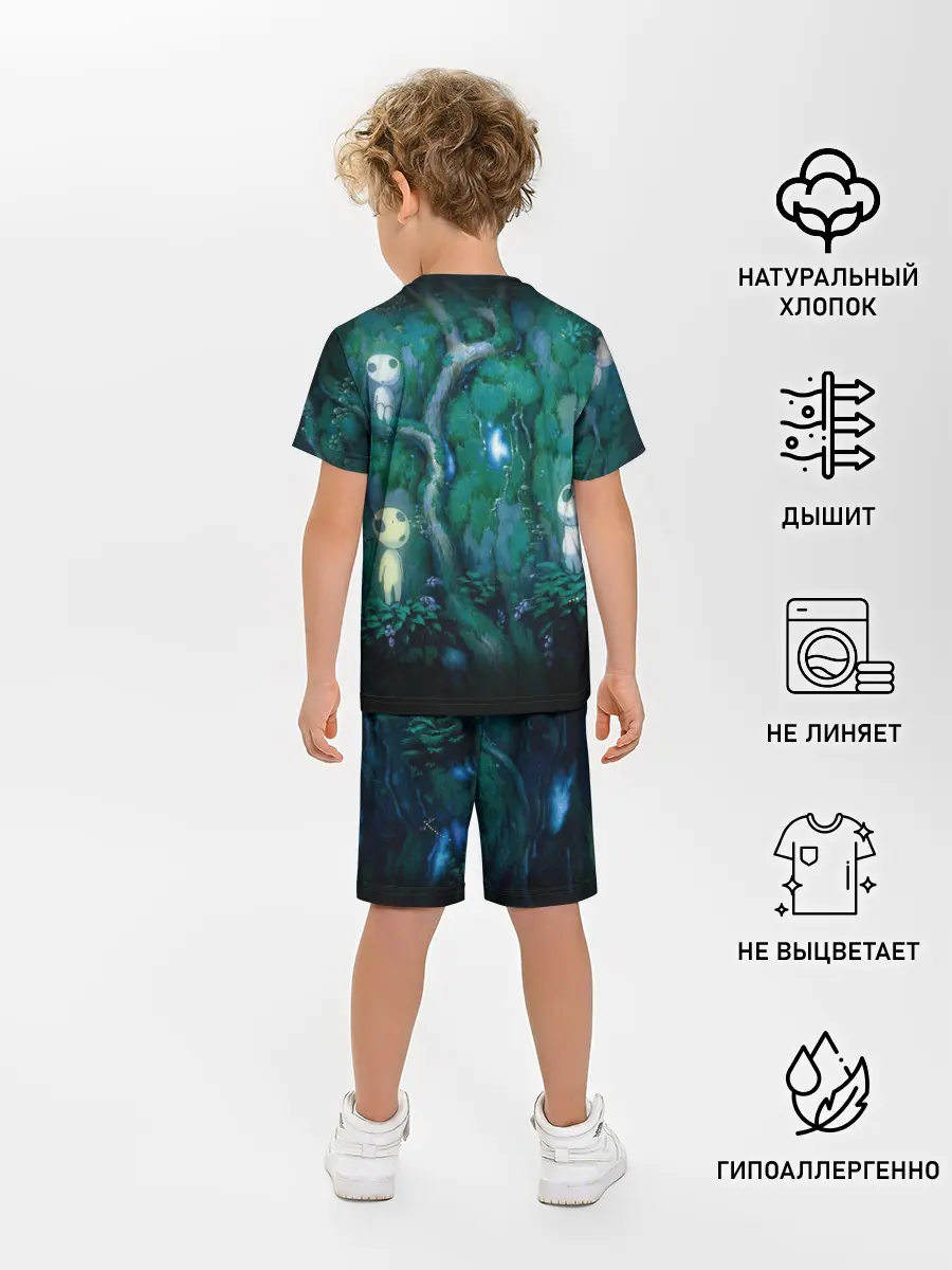 Детская пижама с шортами / принцесса Мононоке_5