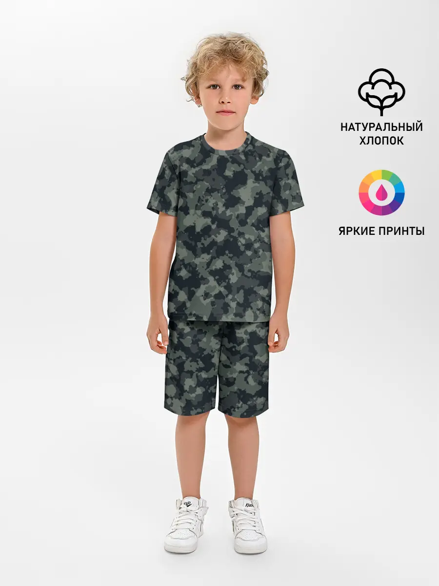 Детская пижама с шортами / Камуфляж