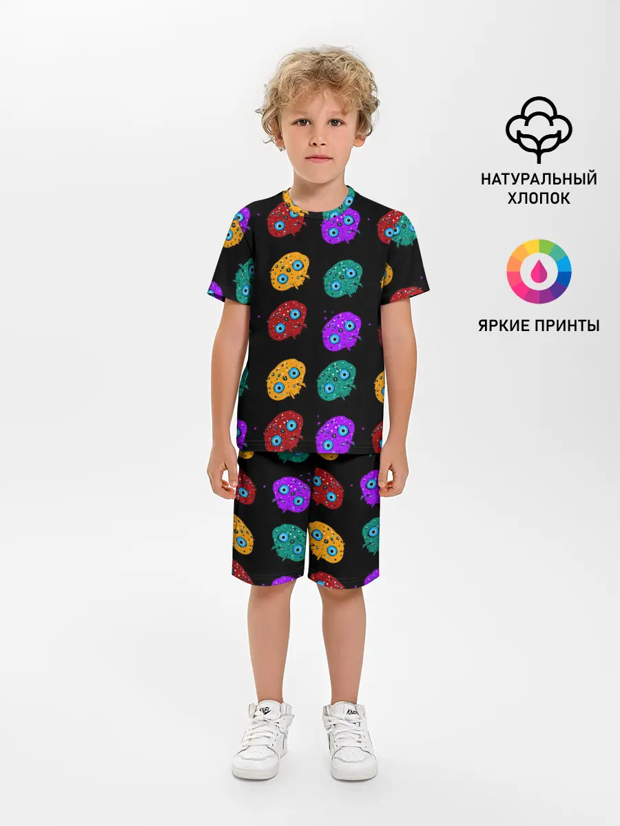 Детская пижама с шортами / Нашествие инопланетян-ктулху