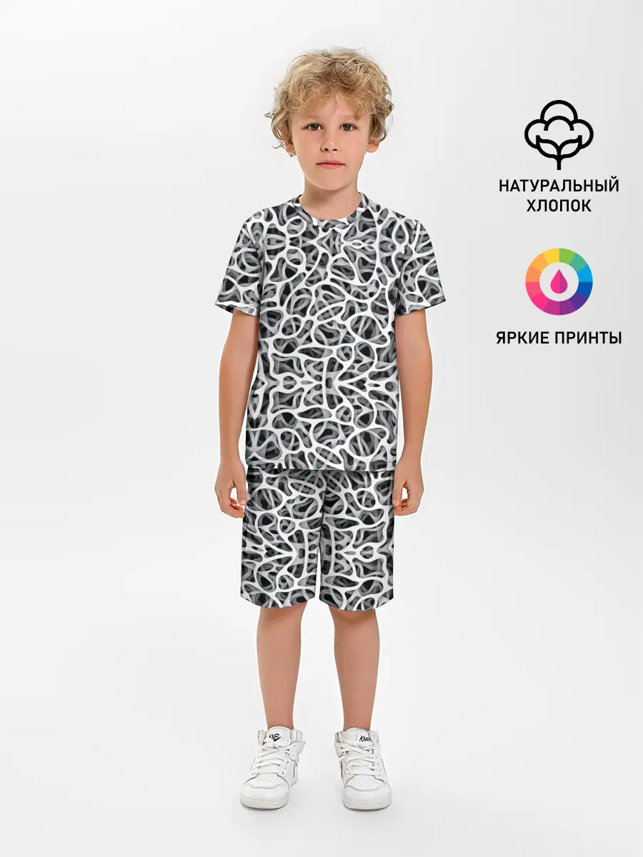 Детская пижама с шортами / Абстракция