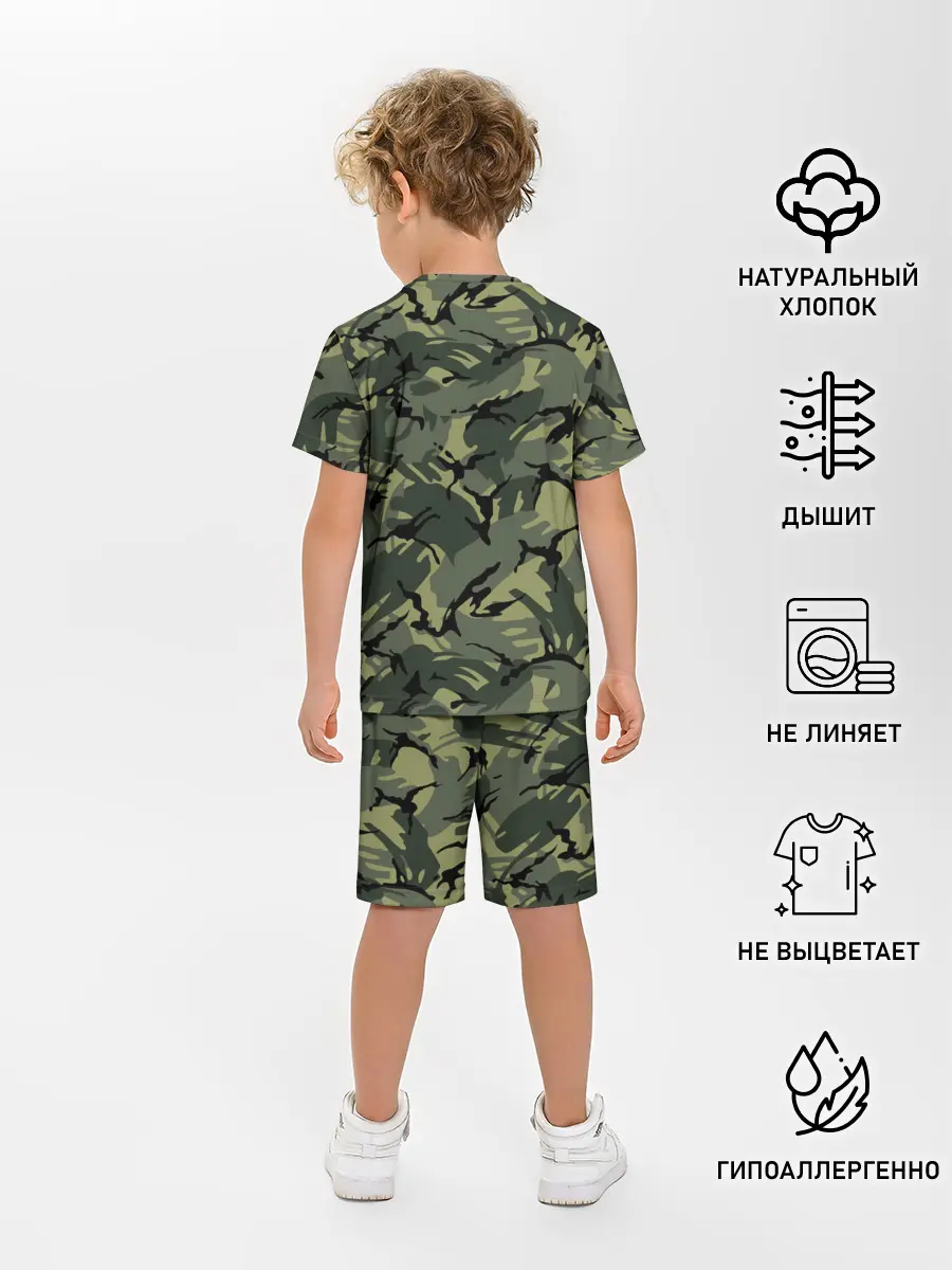 Детская пижама с шортами / Камуфляж