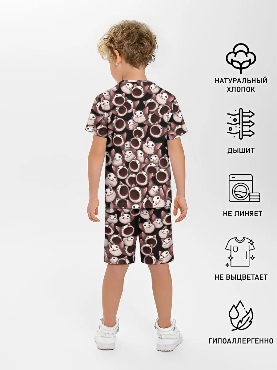 Детская пижама с шортами / Popping cats