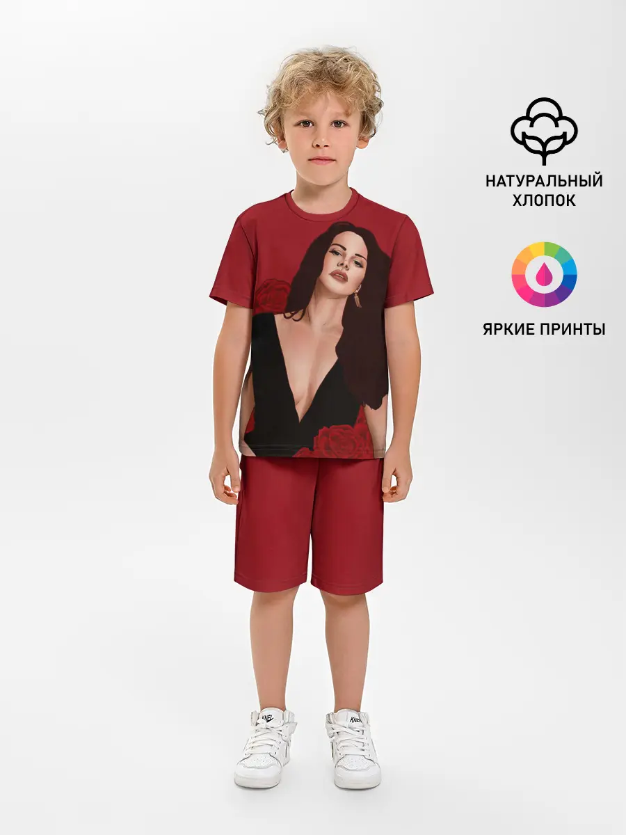 Детская пижама с шортами / Лана в розах