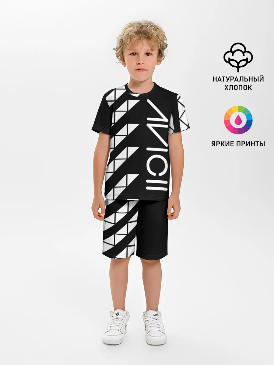 Детская пижама с шортами / AVICII ГЕОМЕТРИЯ