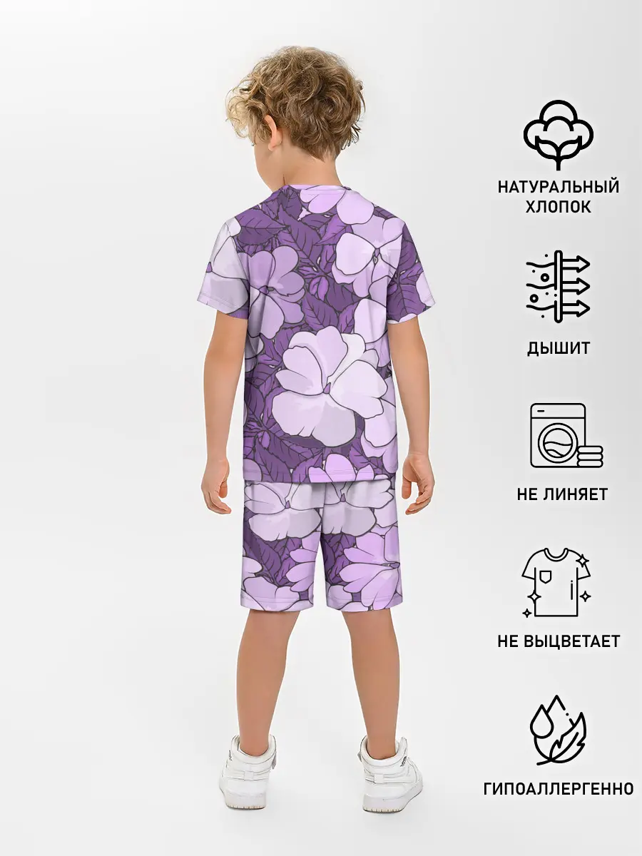 Детская пижама с шортами / Цветы