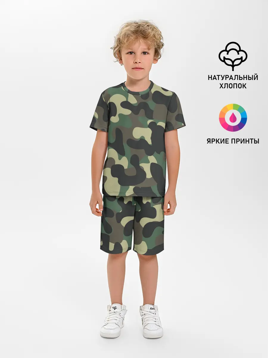 Детская пижама с шортами / КАМУФЛЯЖ