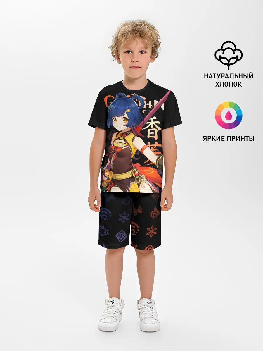 Детская пижама с шортами / Сян Лин / Genshin Impact