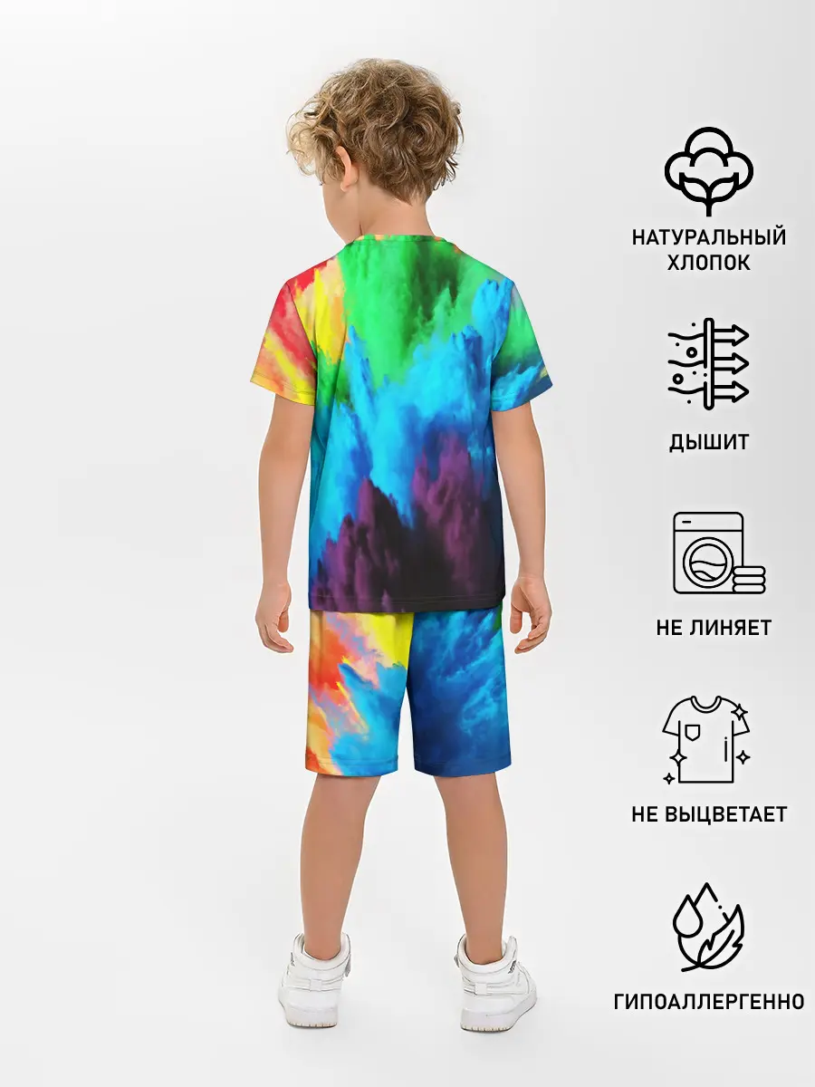 Детская пижама с шортами / РАЗНОЦВЕТНЫЕ КРАСКИ