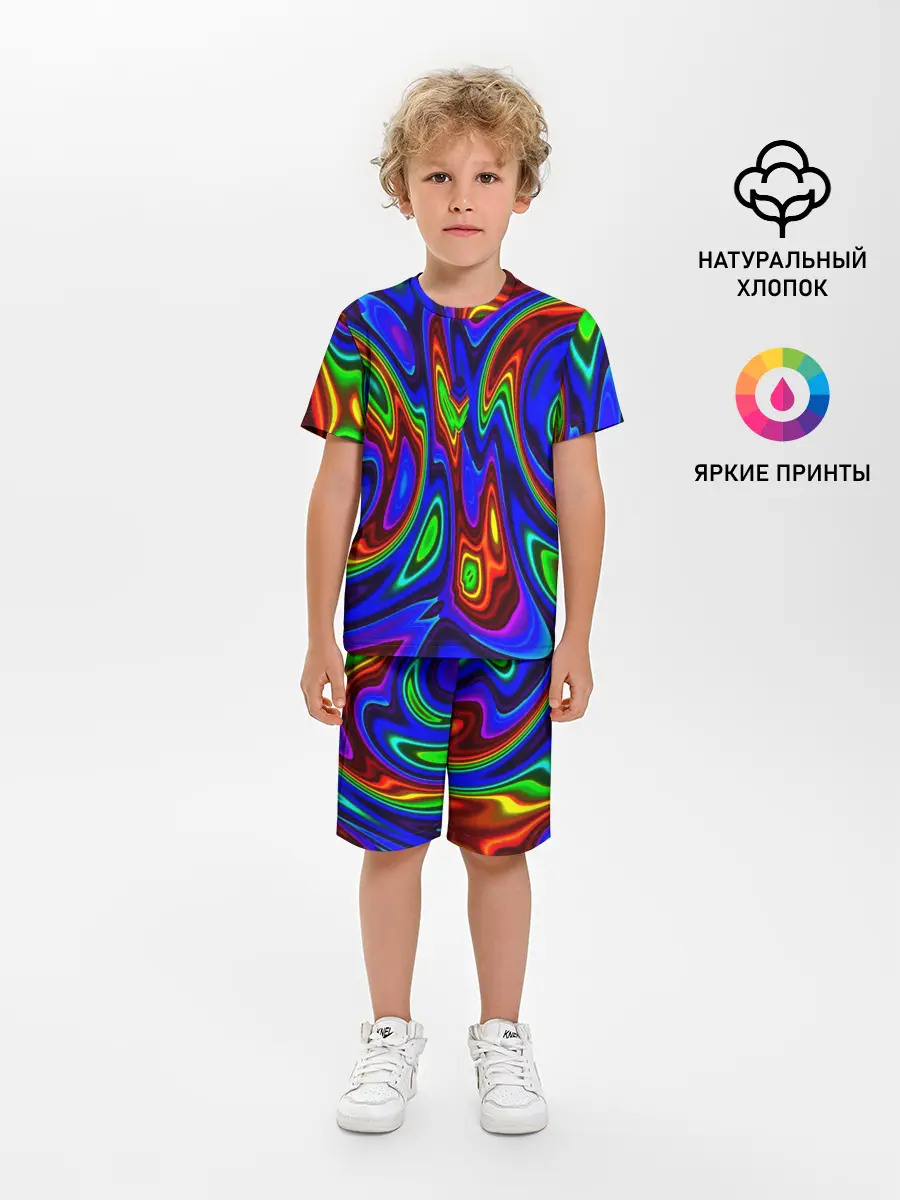 Детская пижама с шортами / НЕОНОВЫЕ КРАСКИ