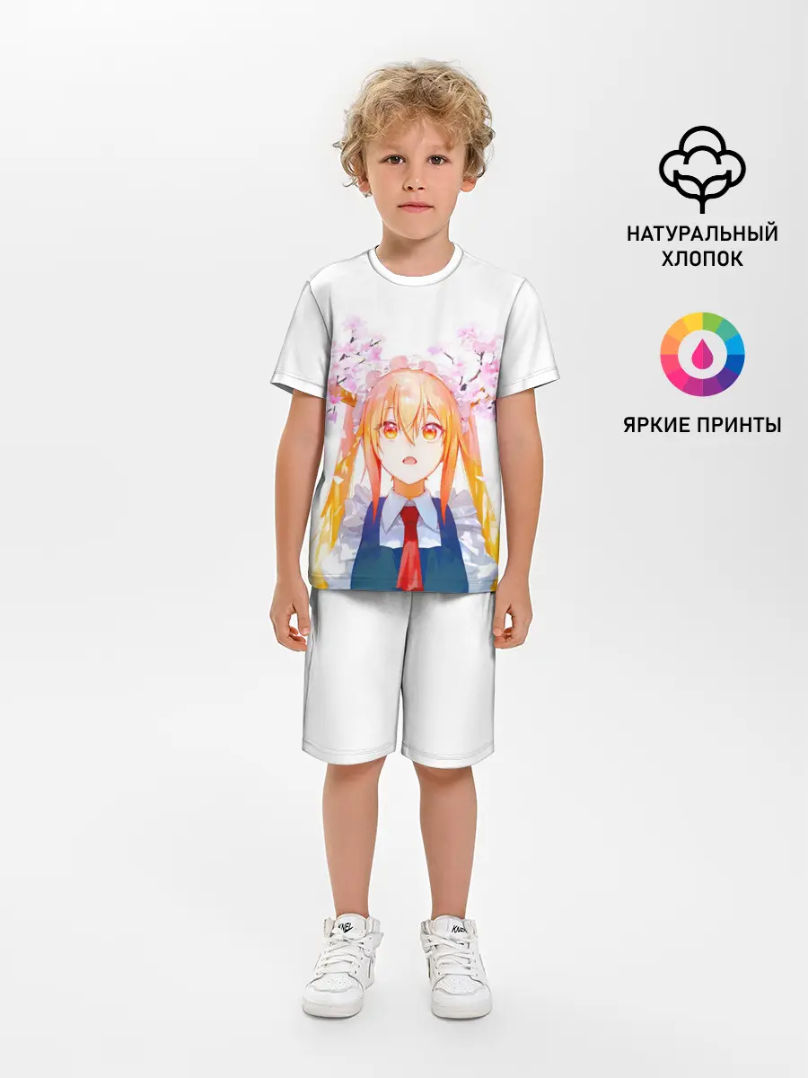 Детская пижама с шортами / Горничная Мисс Кобаяши расцветает Тору