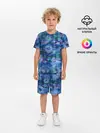 Детская пижама с шортами / Абстракция - акварельный узор