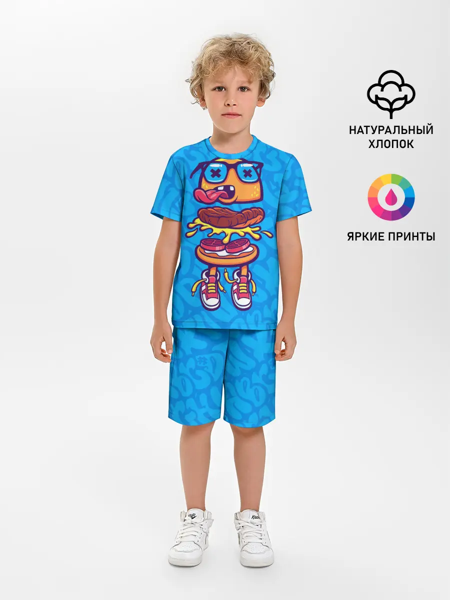 Детская пижама с шортами / Бутерброд монстрик