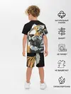 Детская пижама с шортами / Тигр перед атакой