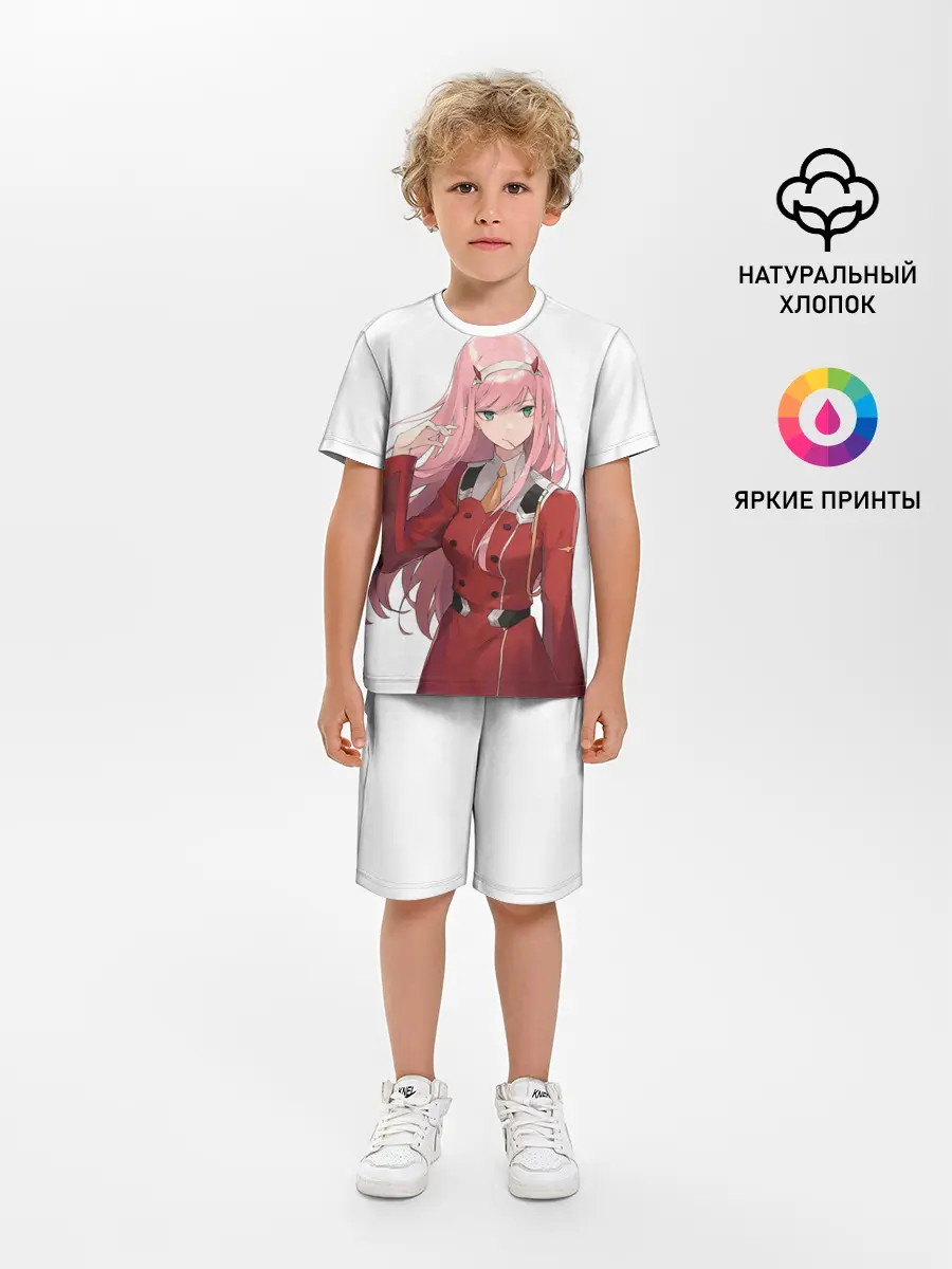 Детская пижама с шортами / ноль два волосы