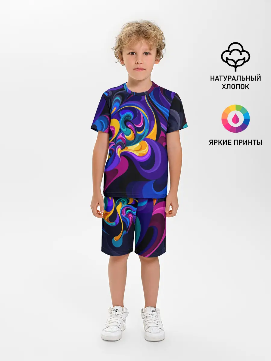 Детская пижама с шортами / Абстрактный Узор