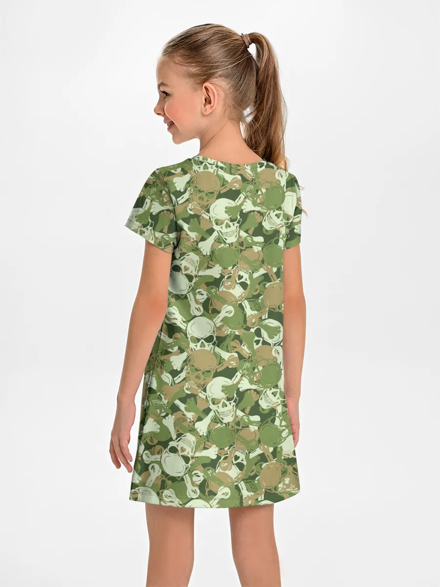 Детское платье / Камуфляж из черепов