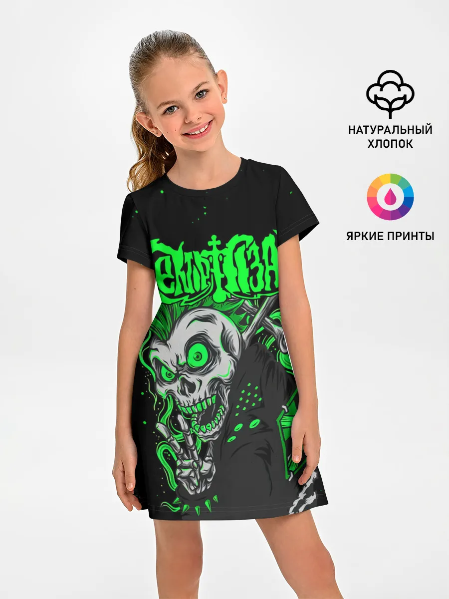 Детское платье / Сектор Газа кислотно зеленый