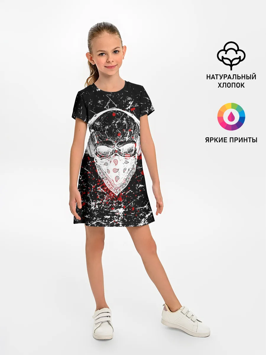 Детское платье / Брызги Череп Хипстер Гранж