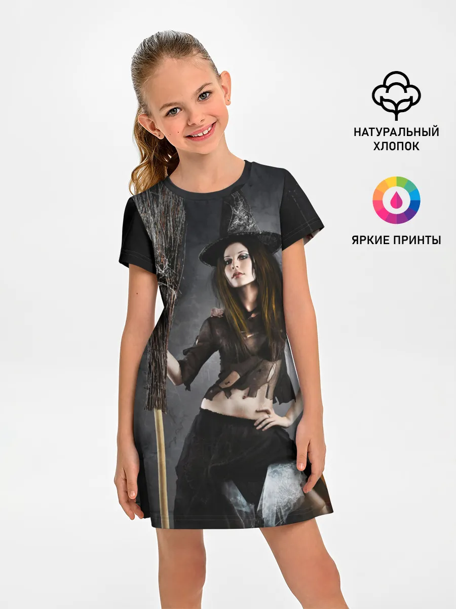 Детское платье / Милая ведьма с метлой