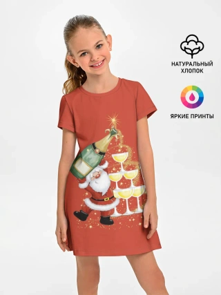 Детское платье / Дед Мороз и шампанское
