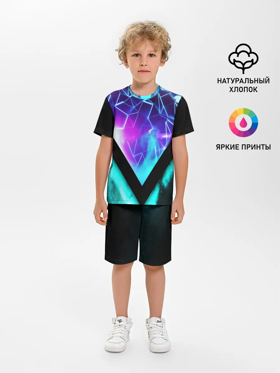 Детская пижама с шортами / NEON GEOMETRY