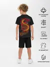 Детская пижама с шортами / НЕОНОВЫЙ ДРАКОН, 3d