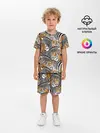 Детская пижама с шортами / Тигры и зебры