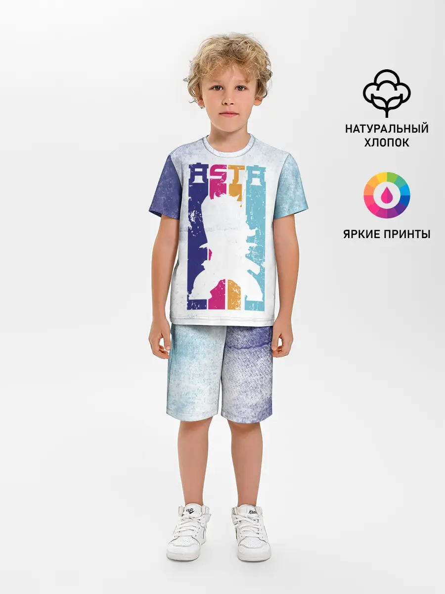 Детская пижама с шортами / Стена Аста Чёрный клевер