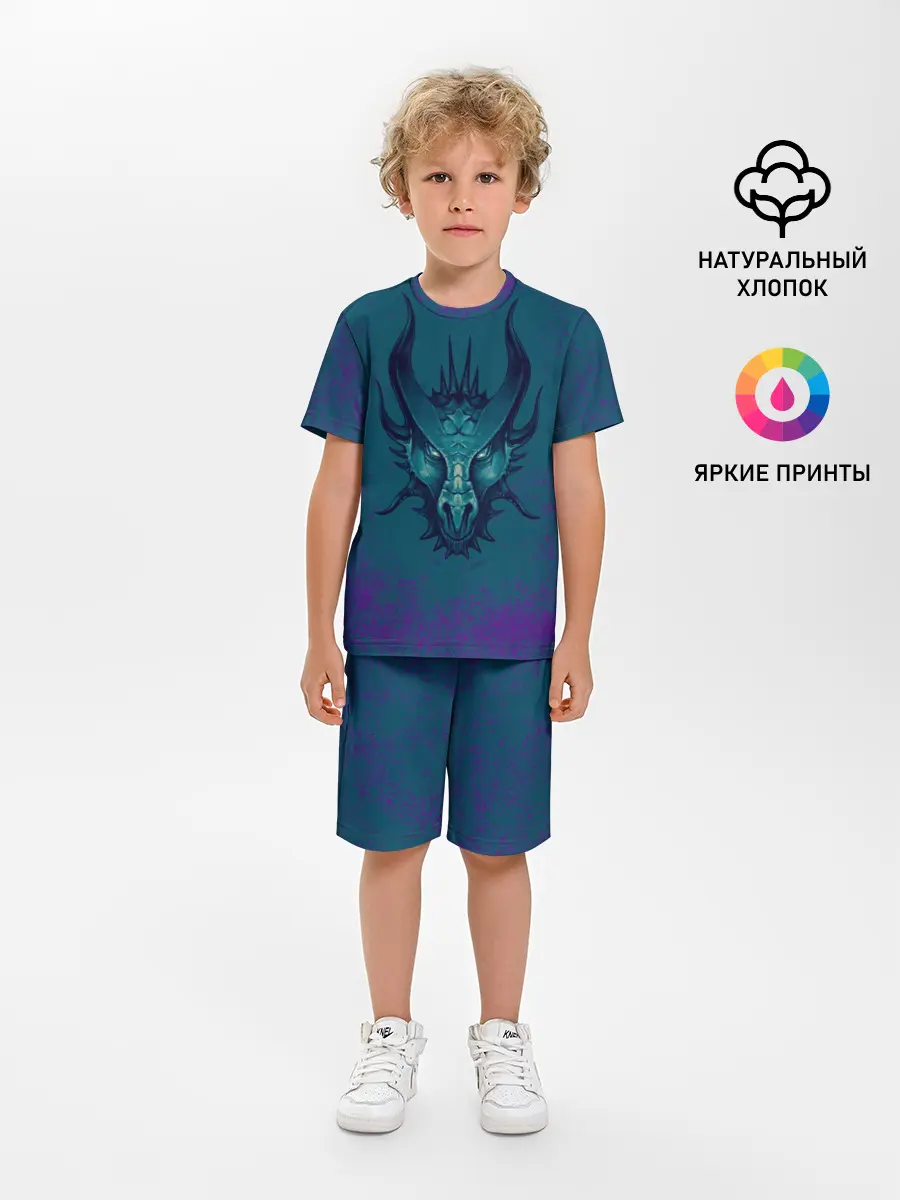 Детская пижама с шортами / Водяной дракон