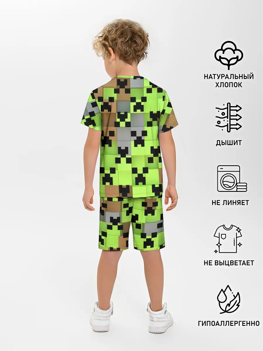 Детская пижама с шортами / Minecraft.