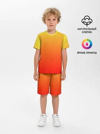 Детская пижама с шортами / Оранж