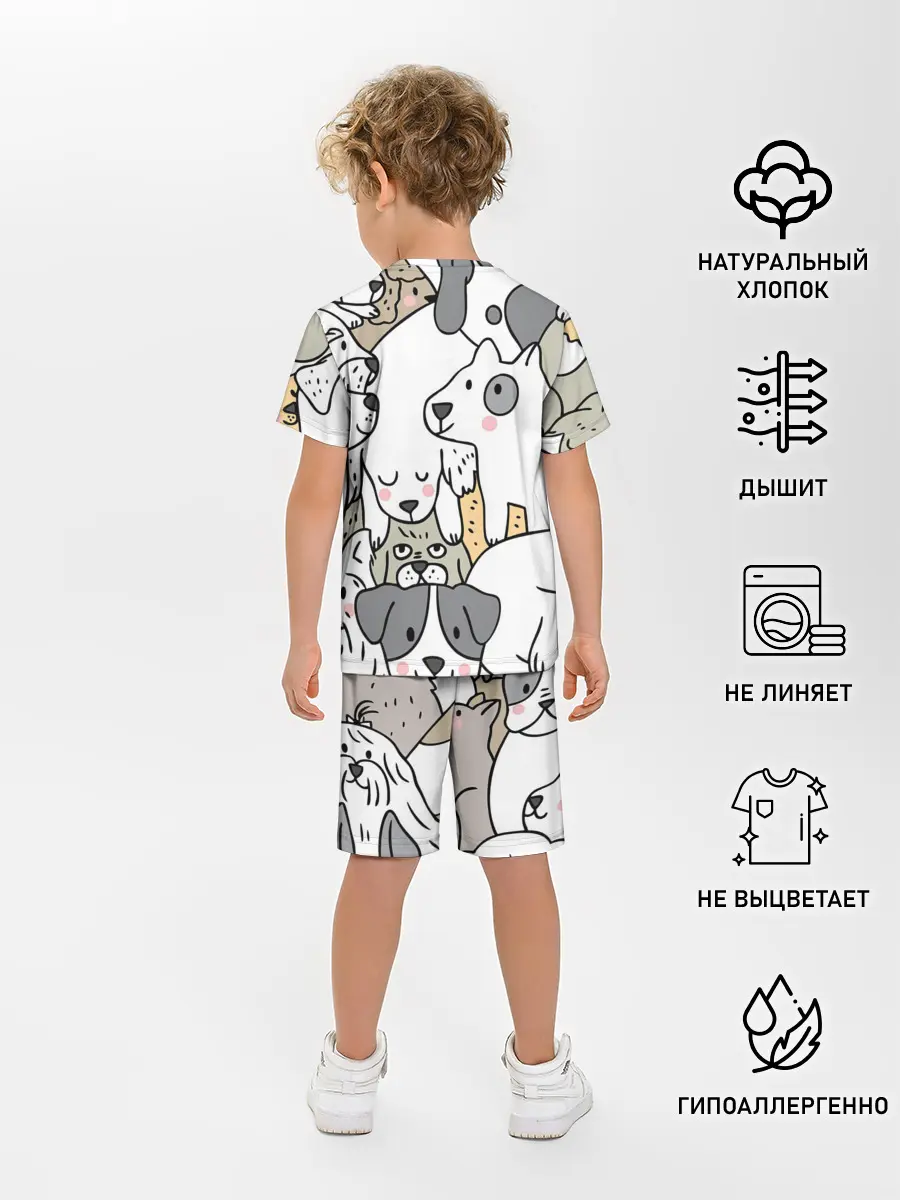 Детская пижама с шортами / Собачье собрание
