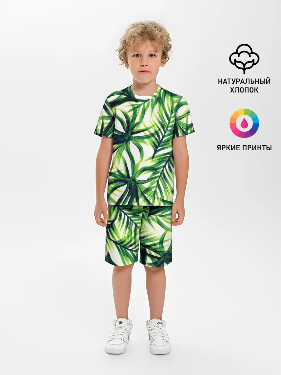 Детская пижама с шортами / Тропики