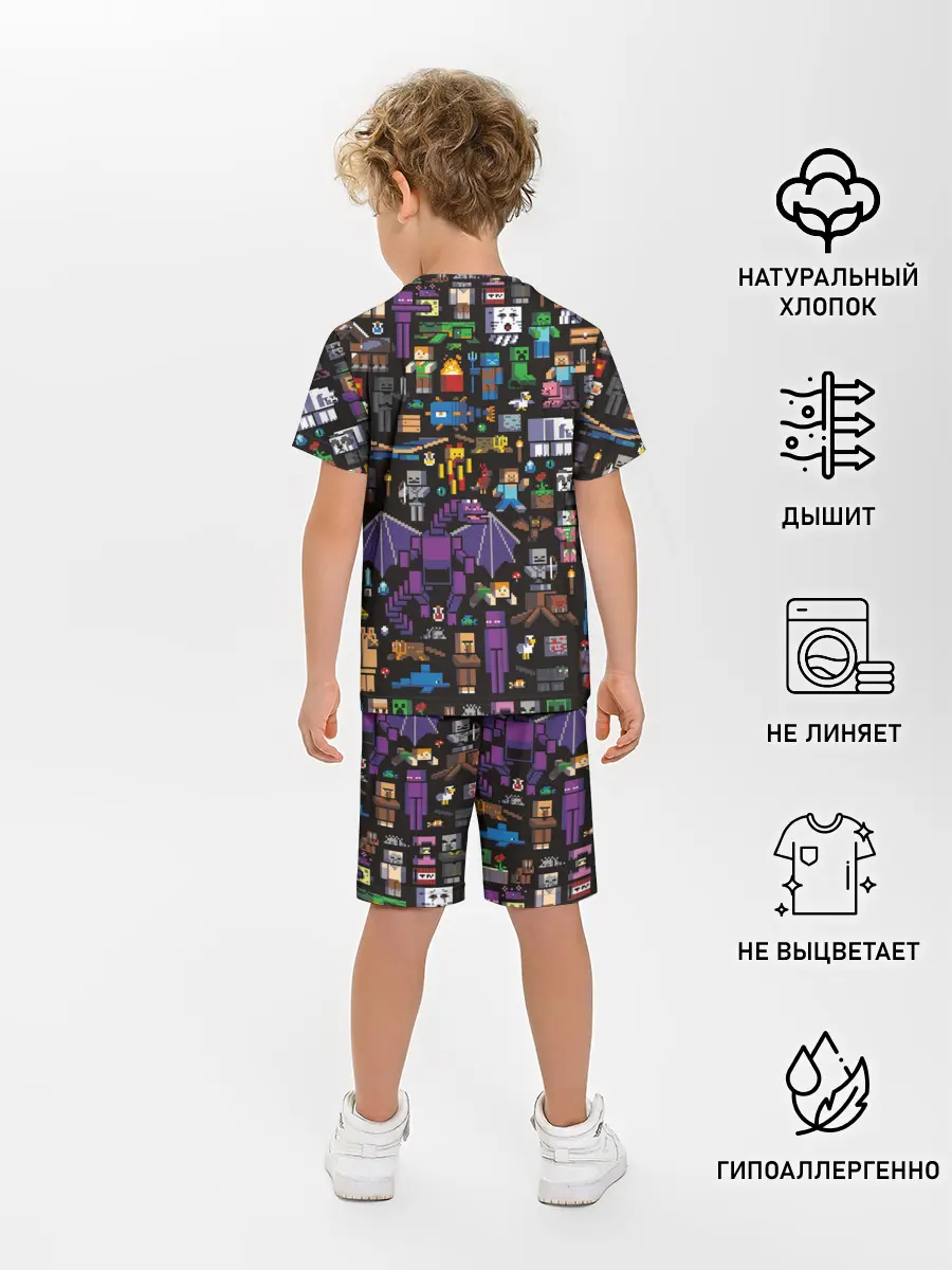 Детская пижама с шортами / MINECRAFT | МАЙНКРАФТ