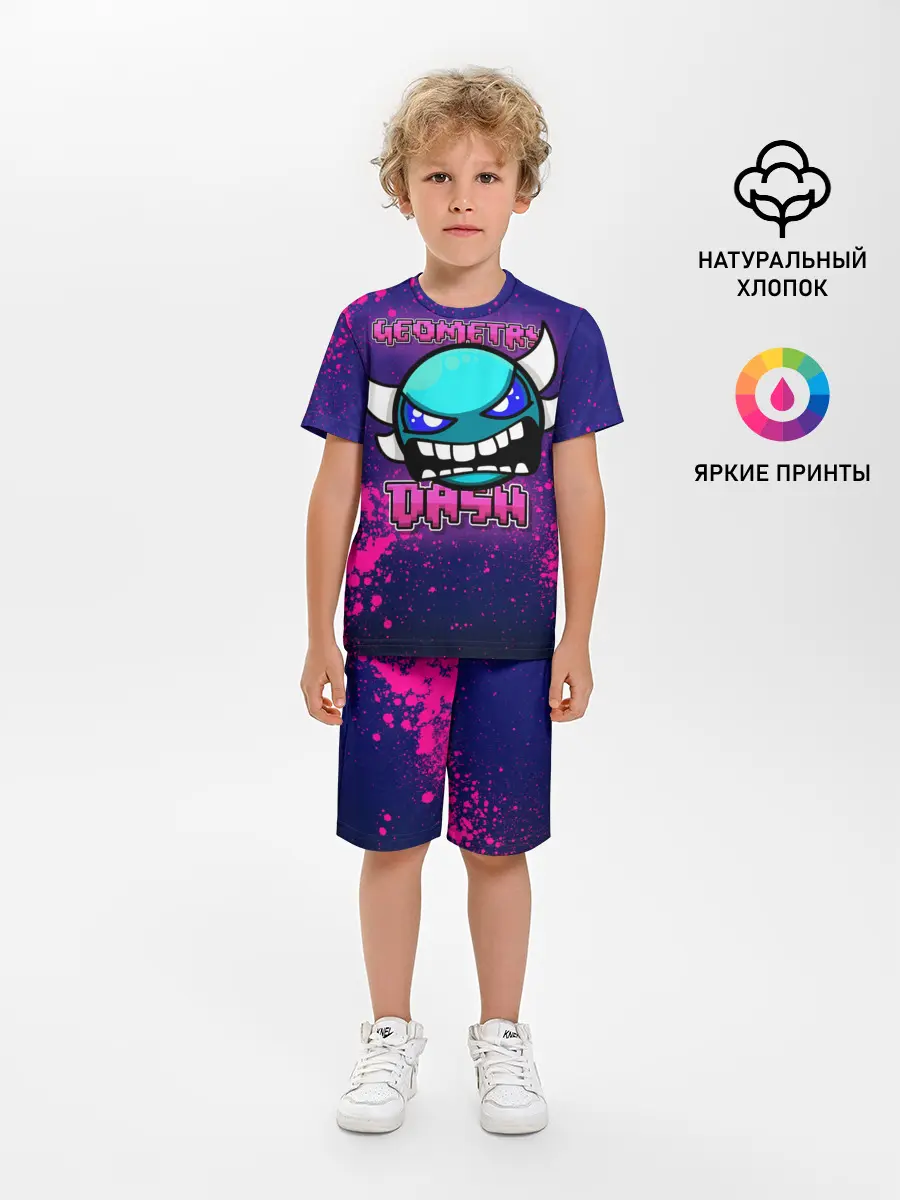 Детская пижама с шортами / Geometry Dash