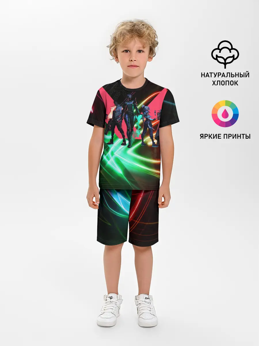 Детская пижама с шортами / Valorant | Neon
