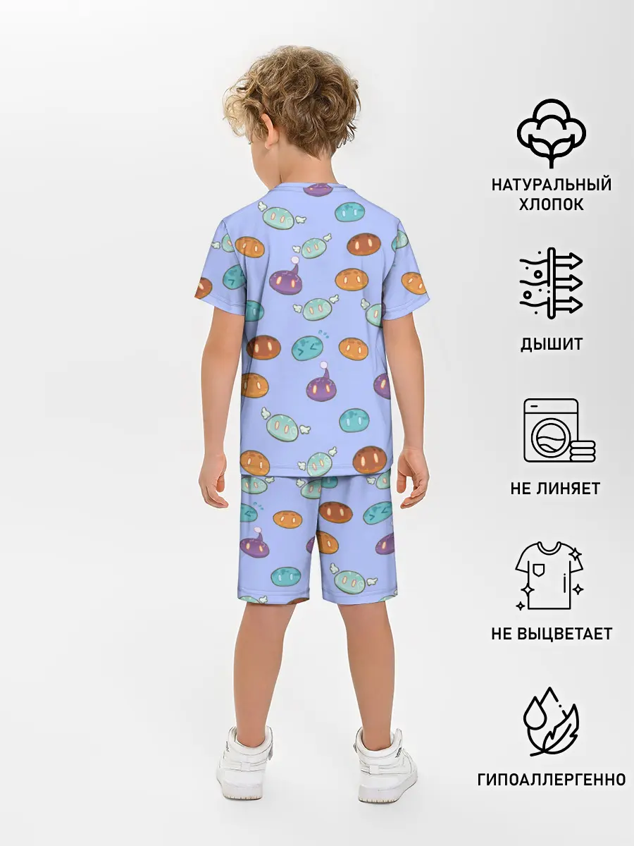 Детская пижама с шортами / Genshin impact Slimes | Слаймы