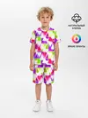 Детская пижама с шортами / Абстрактный яркий узор