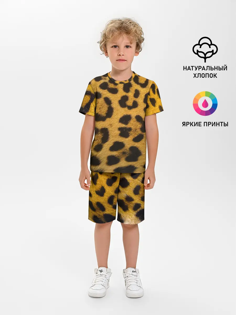 Детская пижама с шортами / Леопард