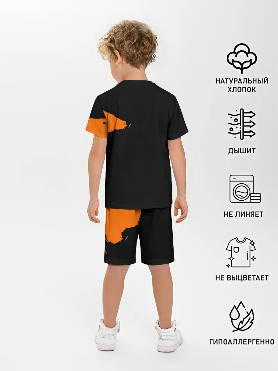 Детская пижама с шортами / Сайтама образ в силуэте One Punch-Man