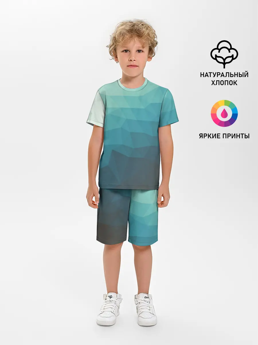 Детская пижама с шортами / Геометрия