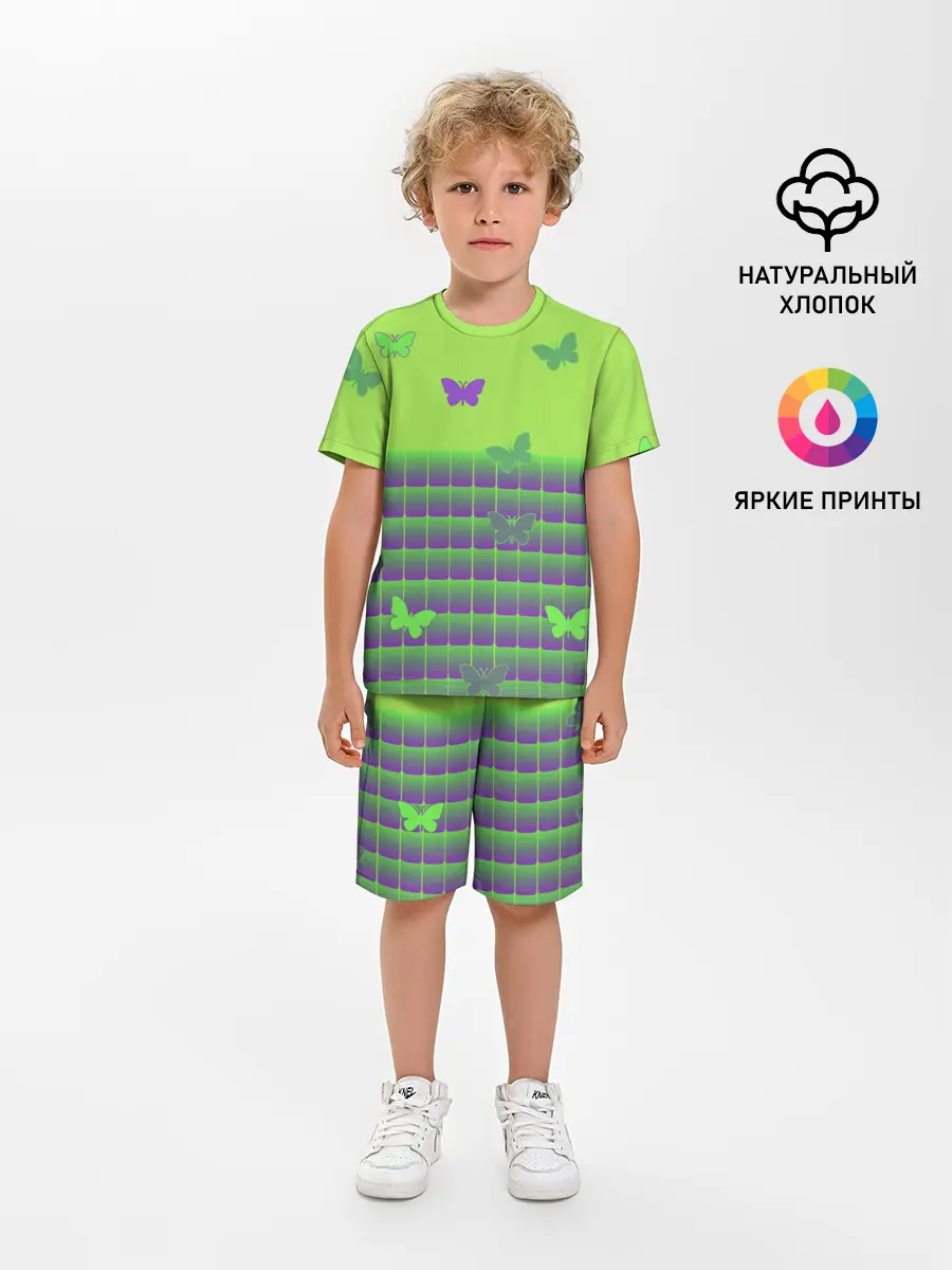 Детская пижама с шортами / Бабочки