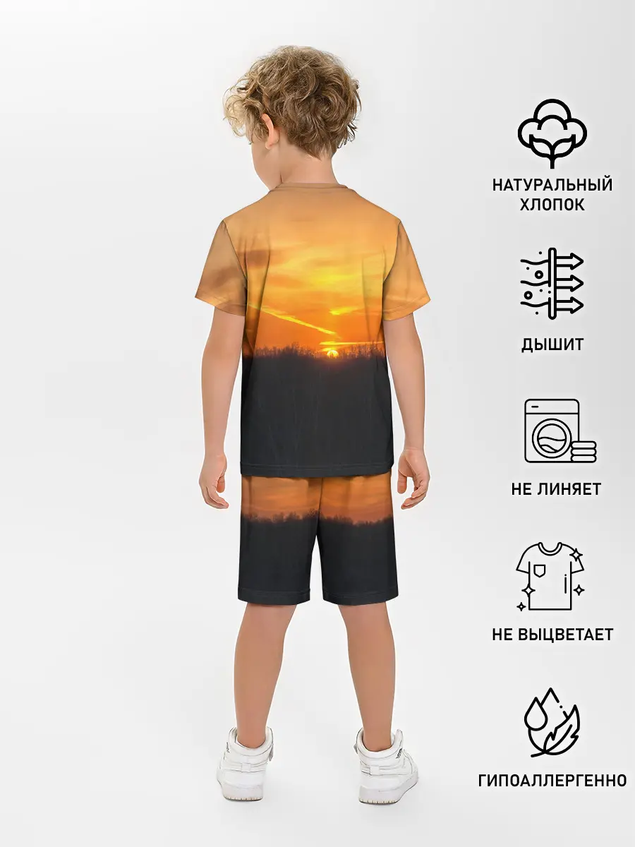 Детская пижама с шортами / Закат